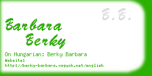 barbara berky business card